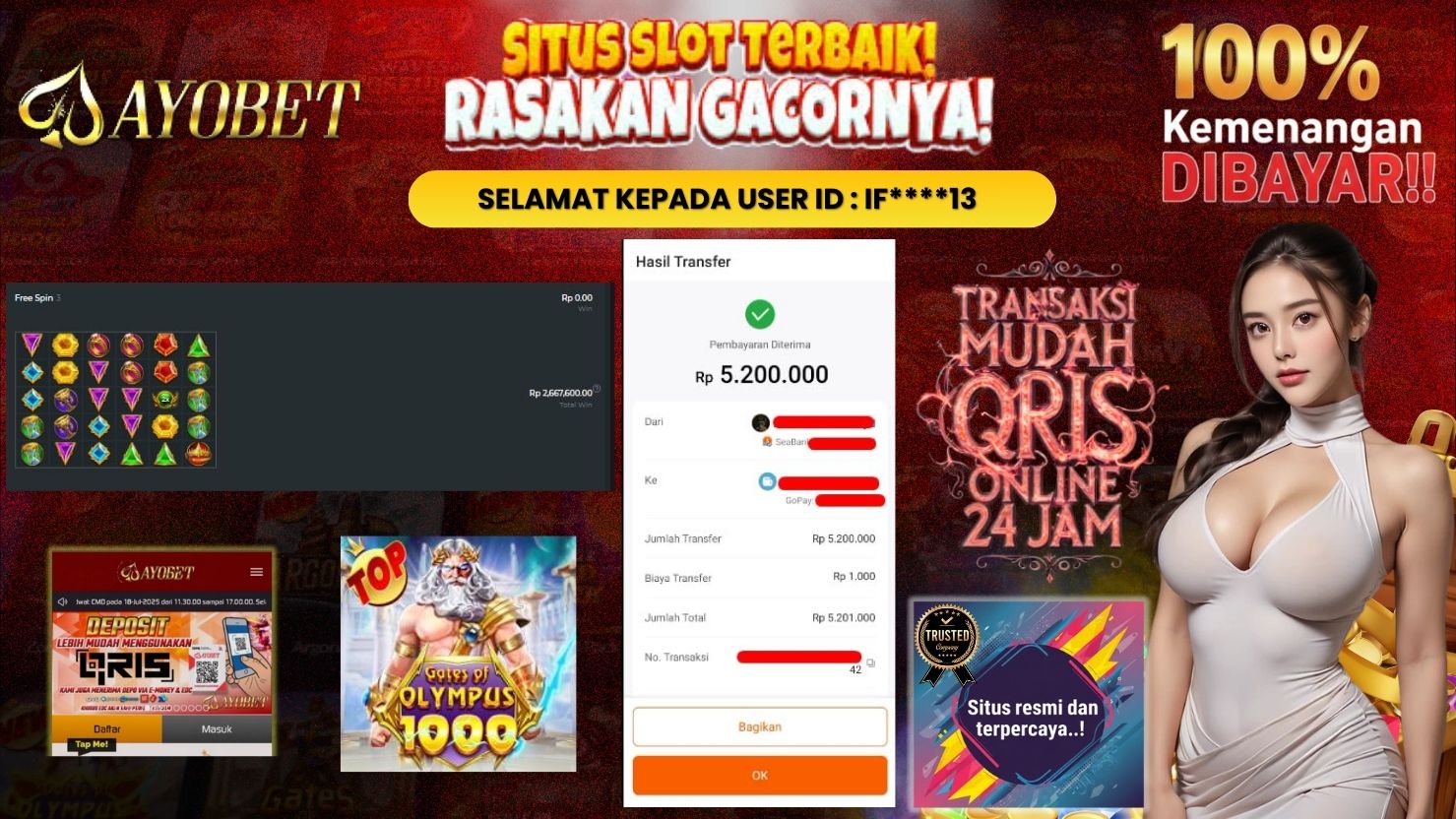 AYOBET JACKPOT SLOT GATES OF OLYMPUS 1000